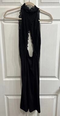 Fashion Nova Sexy Black Dress NWT Lovers Lace & Soft! Size Large